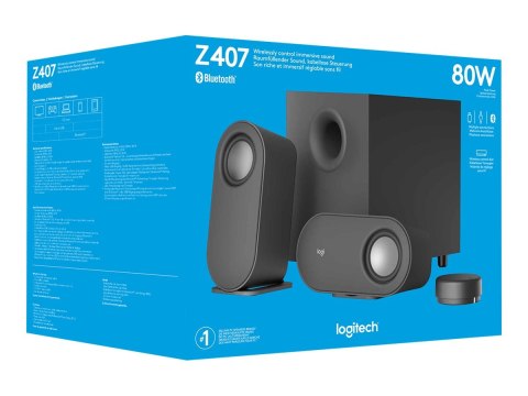 Logitech Z407 - Android Edition - system głośnika - dla komputera - 2.1-kanałowy - bezprzewodowa - Bluetooth - USB - 40 wat (cał