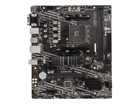 MSI A520M PRO - Płyta główna - ATX micro - Socket AM4 - AMD A520 Chipset - USB 3.2 Gen 1 - Gigabit LAN - wbudowana karta graficz