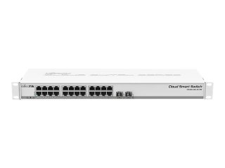 MikroTik Cloud Smart Switch CSS326-24G-2S+RM - Przełącznik - smart - 24 x 10/100/1000 + 2 x 10 Gigabit SFP+ - montowany w szafie