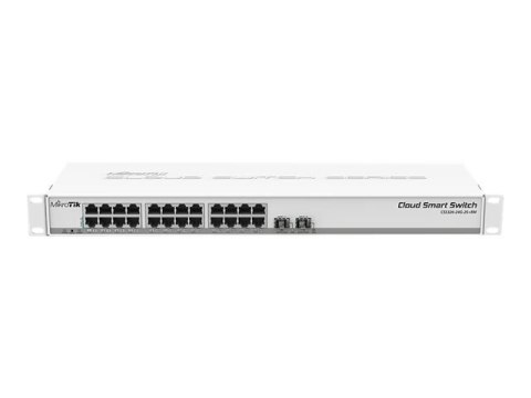 MikroTik Cloud Smart Switch CSS326-24G-2S+RM - Przełącznik - smart - 24 x 10/100/1000 + 2 x 10 Gigabit SFP+ - montowany w szafie