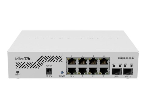 MikroTik Cloud Smart Switch CSS610-8G-2S+IN - Przełącznik - smart - 8 x 10/100/1000 + 2 x 10 Gigabit SFP+ - montowany w szafie r