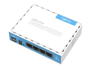 MikroTik RouterBOARD hAP-Lite RB941-2nD - Router bezprzewodowy przełącznik 4-portowy 2,4 GHz