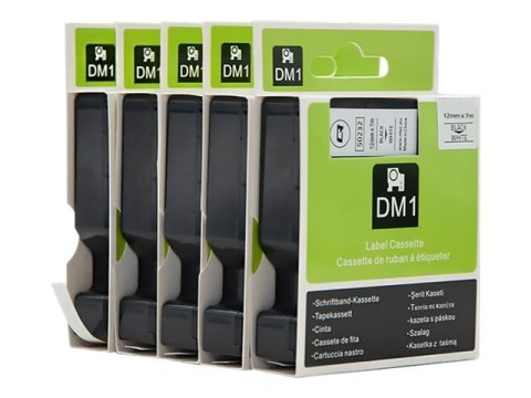 Qoltec - Czarny na białym - Roll (1.2 cm x 7 m) 1 kaseta(y) typ etykiety - dla DYMO LabelMANAGER 210D, 280, 360D, 420P, 500TS, P