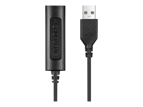 Sandberg 2in1 Office - Słuchawka - nauszne - przewodowa - złącze 3,5 mm, USB-A