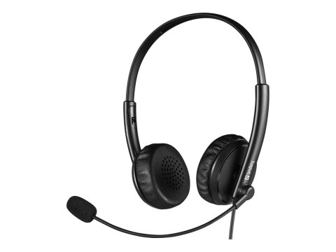 Sandberg 2in1 Office - Słuchawka - nauszne - przewodowa - złącze 3,5 mm, USB-A