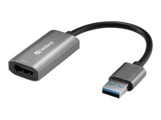 Sandberg - Adapter wideo - HDMI żeński do USB męski - obsługa 4K