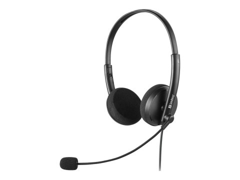 Sandberg MiniJack Office Headset Saver - Słuchawka - nauszne - przewodowa - złącze 3,5 mm