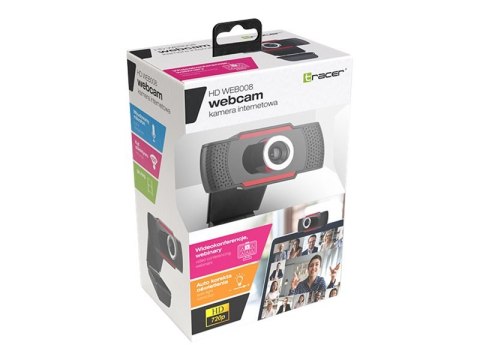 Tracer HD WEB008 - Kamerka internetowa - kolor - 1280 x 720 - 720p - audio - USB 2.0 - DC 5 V