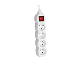 Tracer Power Cord - Linka zasilania - złącza wyjściowe: 4 - 3 m przewód - biały