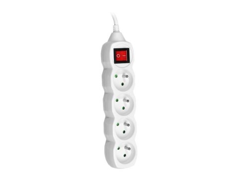 Tracer Power Cord - Linka zasilania - złącza wyjściowe: 4 - 3 m przewód - biały