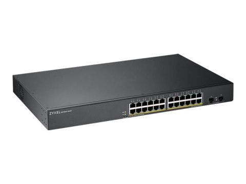 Zyxel GS1900-24HPv2 - Przełącznik - smart - 24 x 10/100/1000 (PoE) + 2 x 10/100/1000 - montowany w szafie rack, montowany na ści