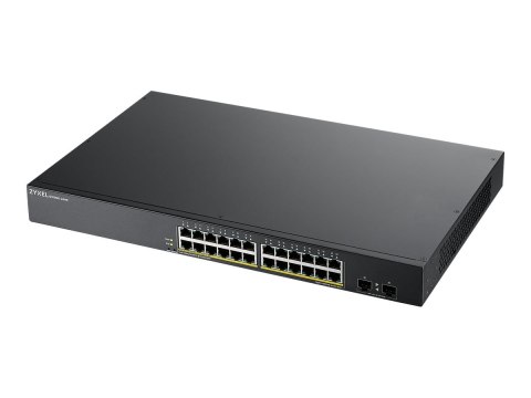 Zyxel GS1900-24HPv2 - Przełącznik - smart - 24 x 10/100/1000 (PoE) + 2 x 10/100/1000 - montowany w szafie rack, montowany na ści