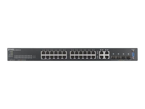 Zyxel GS2220-28 - Przełącznik - Tak - 24 x 10/100/1000 + 4 x zestaw Gigabit SFP - montowany w szafie rack
