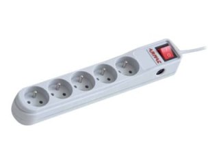 Armac ARC 5 - Zabezpieczenie przed przepięciem - AC 230 V - 2300 wat - złącza wyjściowe: 5 - 3 m przewód - szary