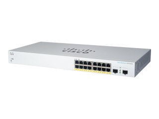 Cisco Business 220 Series CBS220-16T-2G - Przełącznik - smart - 16 x 10/100/1000 + 2 x Gigabit SFP (uplink) - montowany w szafie