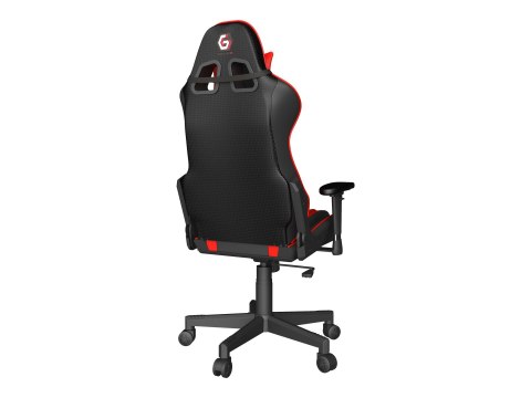 Gembird SCORPION - Krzesło - ergonomiczny - poręcz - w kształcie T - nachylenie - obrotowe - nylon, PVC, gąbka, siatka - czarna 