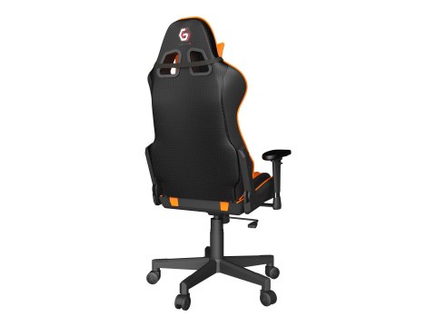 Gembird SCORPION - Krzesło - ergonomiczny - poręcz - w kształcie T - nachylenie - obrotowe - nylon, PVC, gąbka, siatka - czarna 