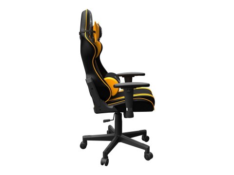 Gembird SCORPION - Krzesło - ergonomiczny - poręcz - w kształcie T - nachylenie - obrotowe - nylon, PVC, gąbka, siatka - czarna 