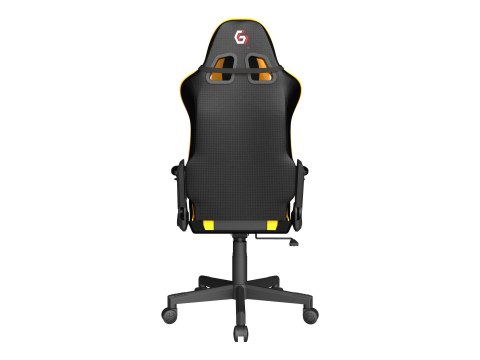 Gembird SCORPION - Krzesło - ergonomiczny - poręcz - w kształcie T - nachylenie - obrotowe - nylon, PVC, gąbka, siatka - czarna 