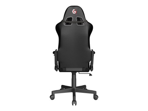 Gembird SCORPION - Krzesło - ergonomiczny - poręcz - w kształcie T - nachylenie - obrotowe - nylon, PVC, gąbka, siatka - czarna 