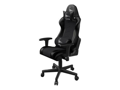 Gembird SCORPION - Krzesło - ergonomiczny - poręcz - w kształcie T - nachylenie - obrotowe - nylon, PVC, gąbka, siatka - czarna 