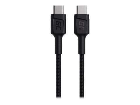 Green Cell PowerStream - Kabel USB - USB-C (M) do USB-C (M) - USB 2.0 - 1.2 m - USB Power Delivery (60W) - czarny