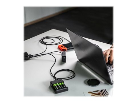 Green Cell PowerStream - Kabel USB - USB-C (M) do USB (M) - 2.4 A - 1.2 m - czarny