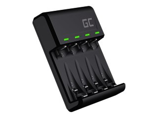 Green Cell VitalCharger - Ładowarka akumulatorów - 4 x ładowanie baterii - 0.5 wat - czarny - z 4 x akumulatorem NiMH 800 mAh AA