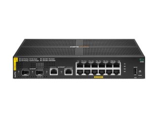 HPE Aruba 6100 12G Class4 PoE 2G/2SFP+ 139W Switch - Przełącznik - Tak - 12 x 10/100/1000 (PoE+) + 2 x 1 Gigabit / 10 Gigabit SF