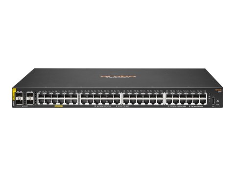 HPE Aruba 6100 48G Class4 PoE 4SFP+ 370W Switch - Przełącznik - Tak - 48 x 10/100/1000 (PoE+) + 4 x 1 Gigabit / 10 Gigabit SFP+ 