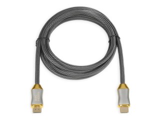 IBOX HD08 - Ultra High Speed - kabel HDMI - HDMI męski do HDMI męski - 2 m - srebrny - obsługa 8K 60 Hz (7680 x 4320), obsługa 4
