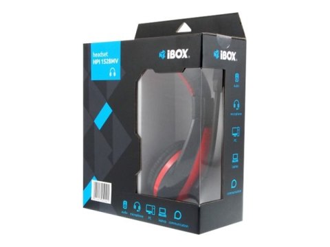 IBOX HPI 1528 MV - Słuchawka - pełna wielkość - przewodowa - czarny, czerwony