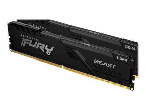Kingston FURY Beast - DDR4 - moduł - 8 GB - DIMM 288-pin - 3600 MHz / PC4-28800 - CL17 - 1.35 V - niebuforowana - bez ECC - czar
