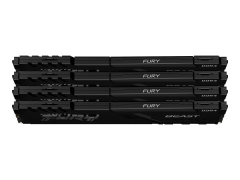 Kingston FURY Beast - DDR4 - zestaw - 64 GB: 4 x 16 GB - DIMM 288-pin - 3200 MHz / PC4-25600 - CL16 - 1.35 V - niebuforowana - b
