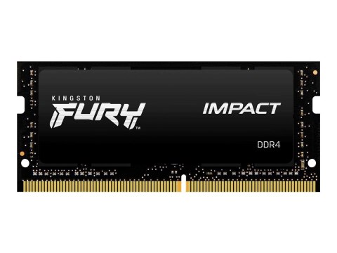 Kingston FURY Impact - DDR4 - moduł - 16 GB - SO-DIMM 260-pin - 3200 MHz / PC4-25600 - CL20 - 1.2 V - niebuforowana - bez ECC - 