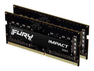 Kingston FURY Impact - DDR4 - zestaw - 32 GB: 2 x 16 GB - SO-DIMM 260-pin - 3200 MT/s / PC4-25600 - CL20 - 1.2 V - niebuforowana