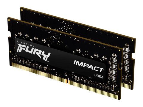 Kingston FURY Impact - DDR4 - zestaw - 32 GB: 2 x 16 GB - SO-DIMM 260-pin - 3200 MT/s / PC4-25600 - CL20 - 1.2 V - niebuforowana