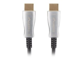 Lanberg - Duża szybkość premium - kabel HDMI z Ethernet - HDMI męski do HDMI męski - 20 m - czarny - Active Optical Cable (AOC),