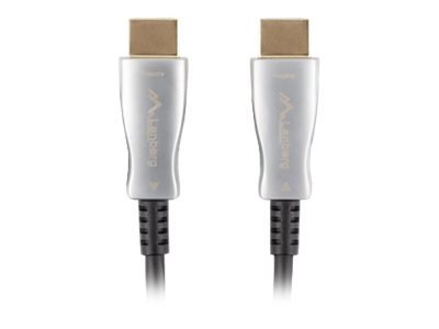 Lanberg - Duża szybkość premium - kabel HDMI z Ethernet - HDMI męski do HDMI męski - 40 m - czarny - Active Optical Cable (AOC),