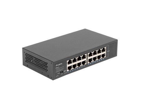 Lanberg RSGE-16 - Przełącznik - niezarządzalny - 16 x 10/100/1000 - stacjonarny, montowany w szafie rack