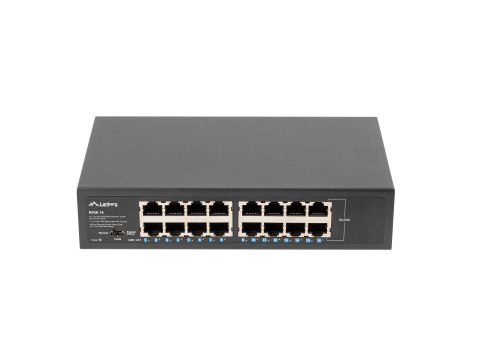 Lanberg RSGE-16 - Przełącznik - niezarządzalny - 16 x 10/100/1000 - stacjonarny, montowany w szafie rack