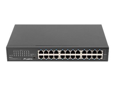 Lanberg RSGE-24 - Przełącznik - niezarządzalny - 24 x 10/100/1000 - stacjonarny, montowany w szafie rack