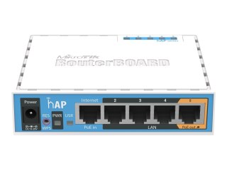 MikroTik RouterBOARD hAP - Router bezprzewodowy przełącznik 4-portowy 2,4 GHz