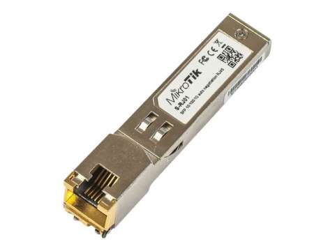MikroTik S-RJ01 - Moduł nadajnik/odbiornik SFP (mnini GBIC) - 1GbE - 10Base-T, 100Base-TX, 1000Base-T - SFP (mini-GBIC) / RJ-45