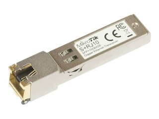 MikroTik S+RJ10 - Moduł nadajnik/odbiornik SFP+ - 10GbE, 5GbE, 2.5GbE - 10Base-T, 100Base-TX, 1000Base-T, 10GBase-T, 2.5GBase-T,