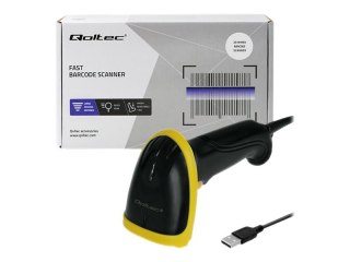 Qoltec - Skaner kodów paskowych - podręczna - wywoływarka 2D - 300 skan / sek. decoded - USB