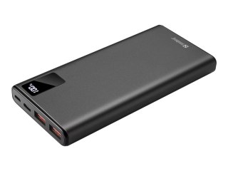 Sandberg - Powerbank - 10000 mAh - 37 Wh - 20 wat - 3 A - QC 3.0, PD - 3 złącza wychodzące (2 x USB, USB-C) - przewodowo: USB-C