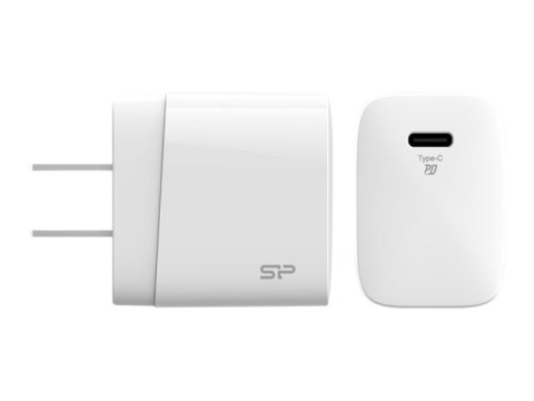 Silicon Power Boost Charger QM10 Combo - Zasilacz - 18 wat - 3 A (USB-C) - przewodowo: Lightning - biały - Europa