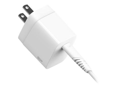 Silicon Power Boost Charger QM10 Combo - Zasilacz - 18 wat - 3 A (USB-C) - przewodowo: Lightning - biały - Europa