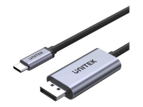 Unitek V1409A - Kabel przejściowy - USB-C (M) do DisplayPort 20-pin (M) - Thunderbolt 3 - 2 m - obsługa 4K 60 Hz (3840 x 2160) -